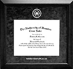UH-Clear Lake Designer Diploma Frame in Carbon Black Suede