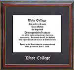 Wade College Essential Diploma Frame