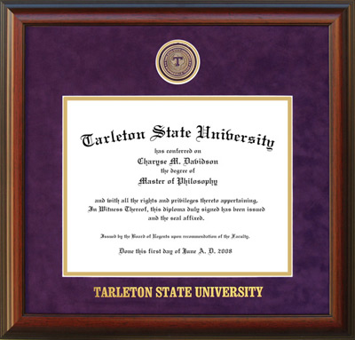 Tarleton State University Frame with Custom Medallion