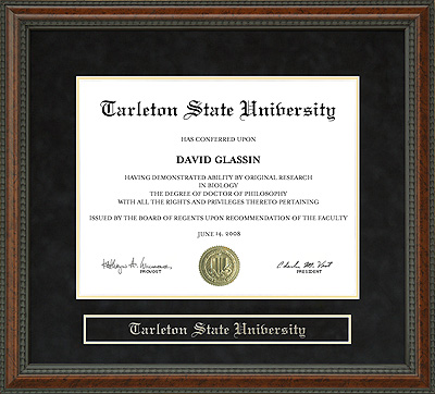 Tarleton State University Diploma Frame