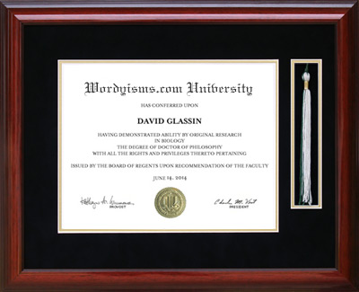 Tassel Diploma Frame in Mahogany