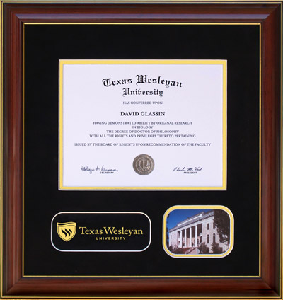 Texas Wesleyan Designer Diploma Frame