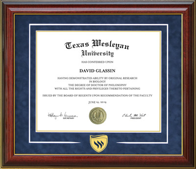 Texas Wesleyan University Classic with a Twist Diploma Frame