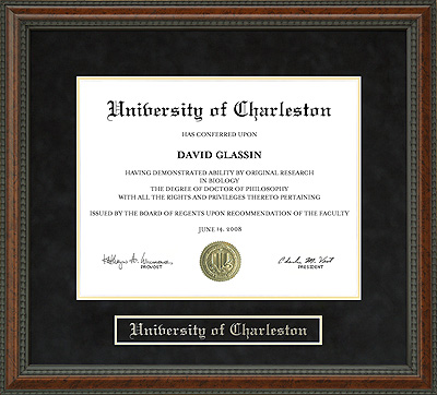 University of Charleston (UC) Diploma Frame