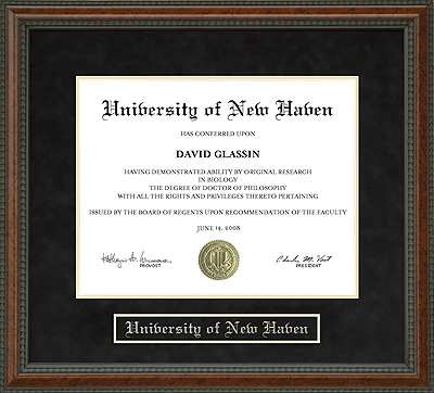 University of New Haven (UNH) Diploma Frame