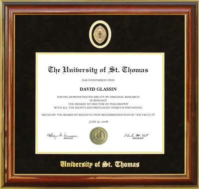 University of St. Thomas Diploma Frame with Medallion