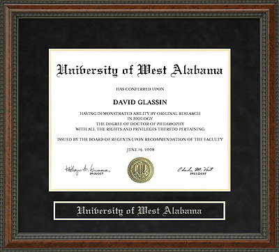 University of West Alabama (UWA) Diploma Frame