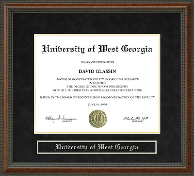 University of West Georgia (UWG) Diploma Frame