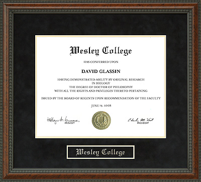 Wesley College Diploma Frame