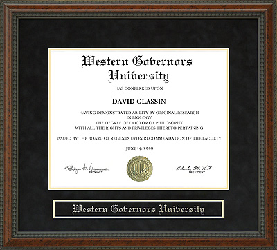 Western Governors University (WGU) Diploma Frame