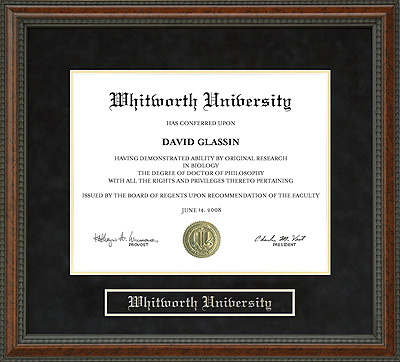 Whitworth University Diploma Frame