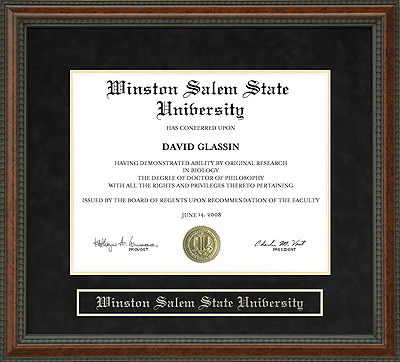 Winston Salem State University (WSSU) Diploma Frame