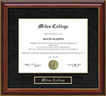 Miles College Mahogany Diploma Frame