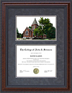 University of Alabama, Birmingham (UAB) Diploma Frame with Campus Lithograph