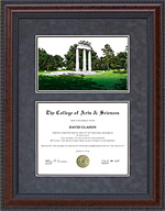 University of South Alabama (USA) Diploma Frame with Campus Lithograph