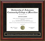 University of Arkansas Community College at Morrilton (UACCM) Mahogany Diploma Frame