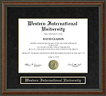 Western International University (WIU) Diploma Frame