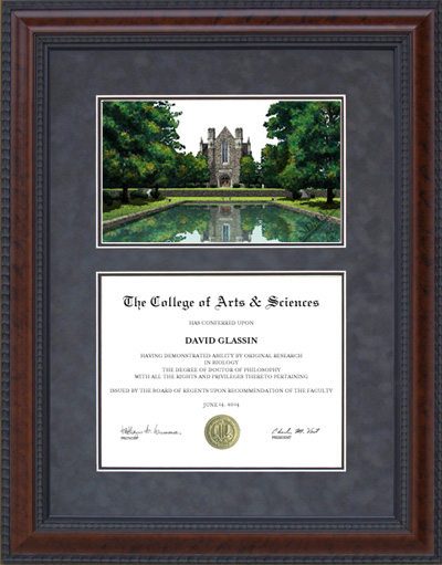 Berry College Diploma Frame with Campus Lithograph
