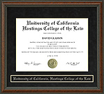 University of California, Hastings College of the Law Diploma Frame