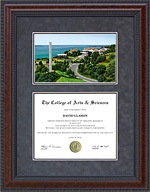 Pepperdine Diploma Frame with Campus Lithograph