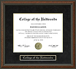 College of the Redwoods Diploma Frame
