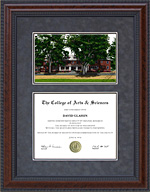 Diploma Frame with Licensed UC Davis Campus Lithograph