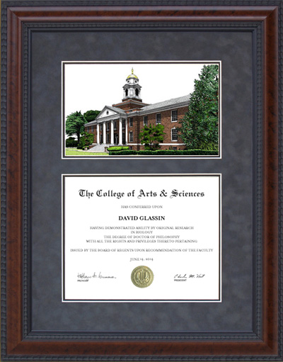 Clark Atlanta University (CAU) Diploma Frame with Campus Lithograph