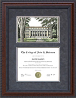 Colorado State (CSU) Diploma Frame with Campus Lithograph
