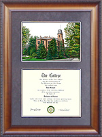 University of Colorado (CU) Diploma Frame with Campus Lithograph