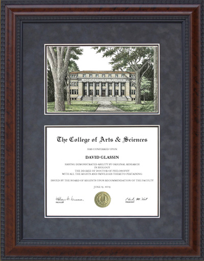 Colorado State (CSU) Diploma Frame with Campus Lithograph