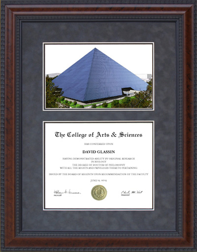Cal State Long Beach (CSULB) Diploma Frame with Campus Lithograph
