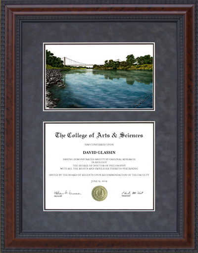 Cal State Sacramento (Sac State) Diploma Frame with Campus Lithograph