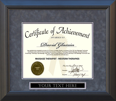 Custom Text Frame with UltraSuede Mat - Free Shipping