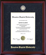 HBU Designer Diploma Frame in Marine Blue Suede