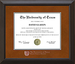 UT Health Science Center - Houston Diploma Frame in Orange Suede