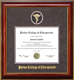 Parker College Designer Diploma Frame in Grey Suede