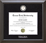 Texas Tech Diploma Frame with Custom Minted Medallion