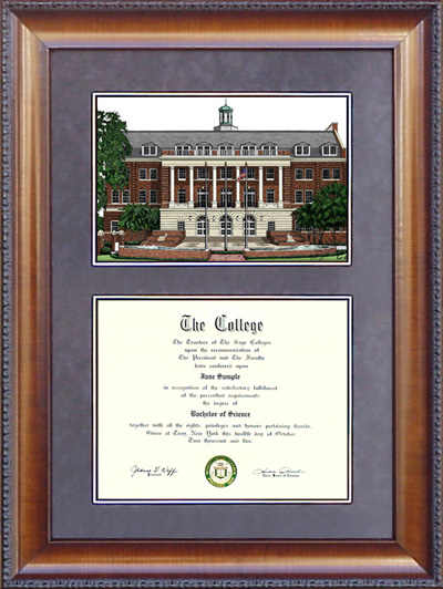 Florida A&M University (FAMU) Diploma Frame with Campus Lithograph