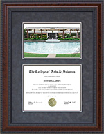 University of Central Florida (UCF) Diploma Frame with Campus Lithograph