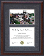 University of Florida (UF) Diploma Frame with Campus Lithograph