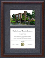 University of North Florida (UNF) Diploma Frame with Campus Lithograph