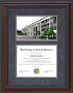 Savannah College of Art & Design (SCAD) Diploma Frame with Campus Lithograph