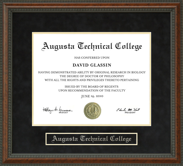 Augusta Technical College Diploma Frame: Wordyisms Augusta Technical College Diploma Frame: Wordyisms