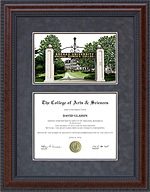 Brenau University Diploma Frame with Campus Lithograph