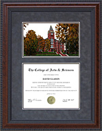 Document Frame with Licensed Georgia Tech Campus Lithograph