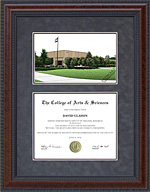 Gwinnett Tech Document Frame with Campus Lithograph
