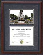 Life University Document Frame with Campus Lithograph