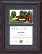 Reinhardt College Diploma Frame with Campus Lithograph
