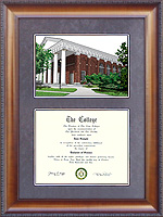Spelman College Diploma Frame with Campus Lithograph