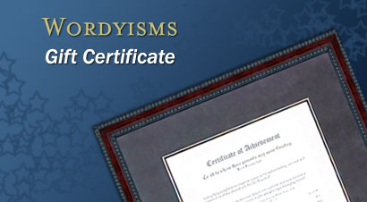 Wordyisms.com Framing Gift Certificate